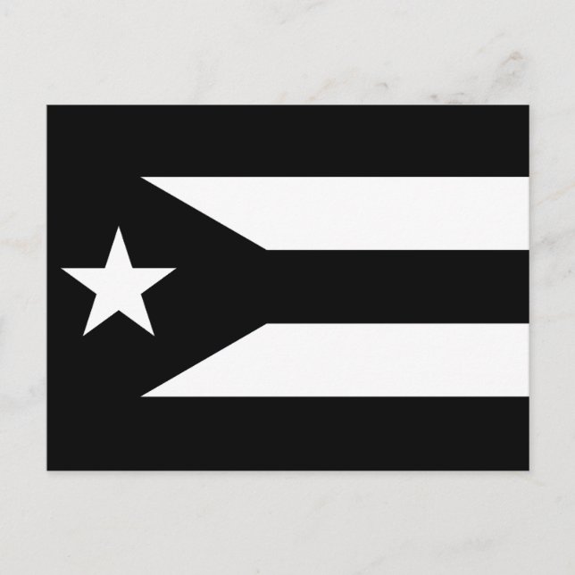 Cartão Postal Bandeira de Protesto em Porto Rico (Frente)