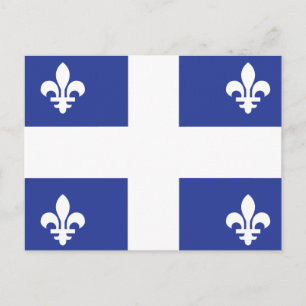 Cartão Postal Bandeira de Quebec
