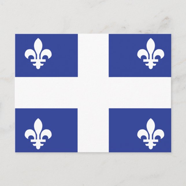 Cartão Postal Bandeira de Quebec (Frente)