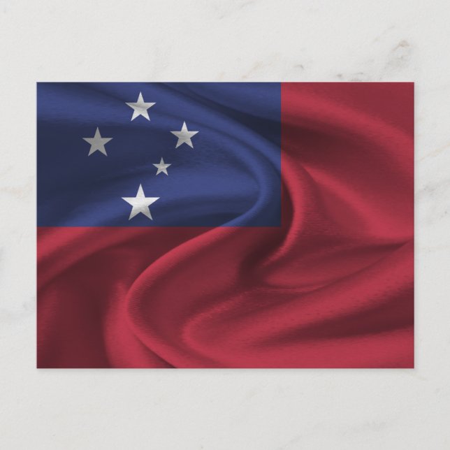 Cartão Postal Bandeira de Samoa (Frente)