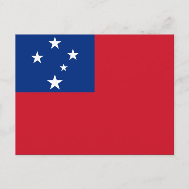 Cartão Postal Bandeira de Samoa (Frente)