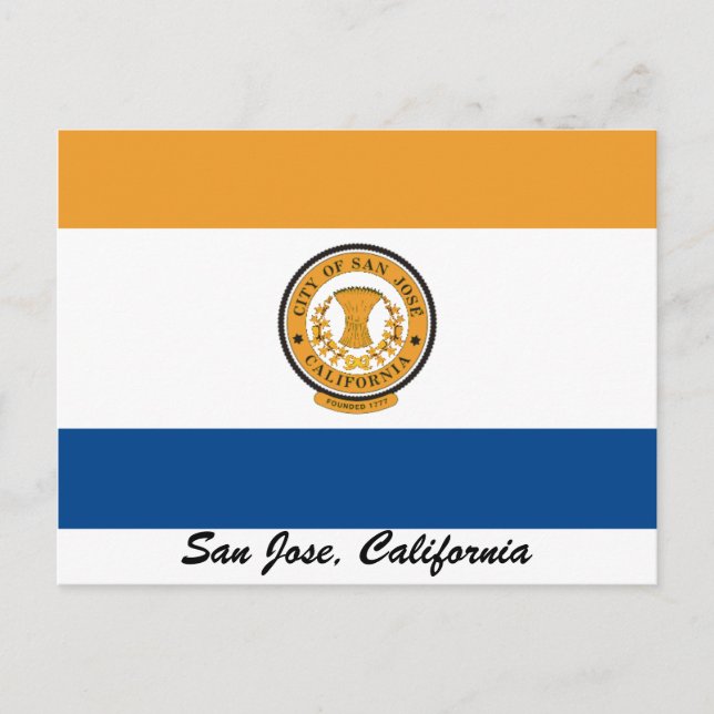 Cartão Postal Bandeira de San Jose (Frente)