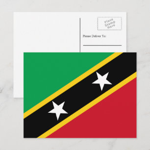 Cartão Postal Bandeira de São Cristóvão e Nevis