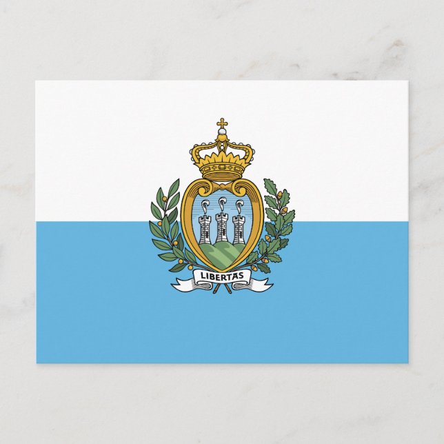 Cartão Postal Bandeira de São Marinho (Frente)