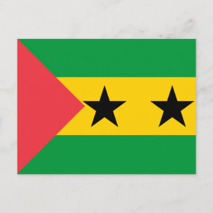 Cartão Postal Bandeira de São Tomé e Príncipe
