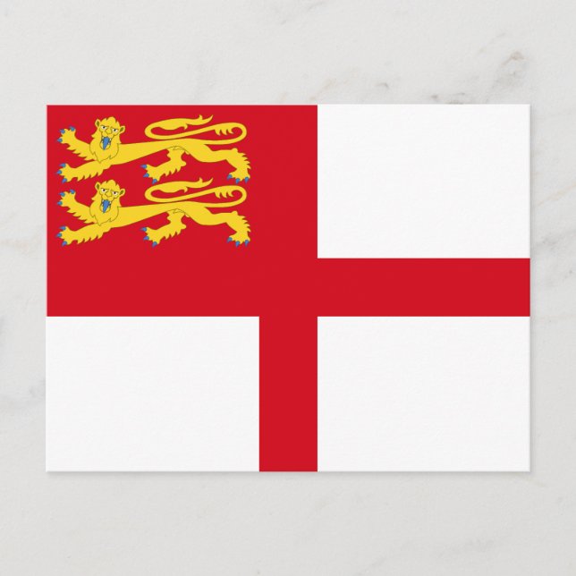 Cartão Postal Bandeira de Sark (Frente)