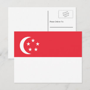 Cartão Postal Bandeira de Singapura, Bandeira de Singapura