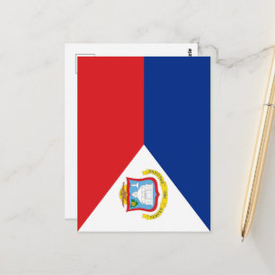 Cartão Postal bandeira de Sint Maarten