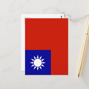 Cartão Postal Bandeira de Taiwan