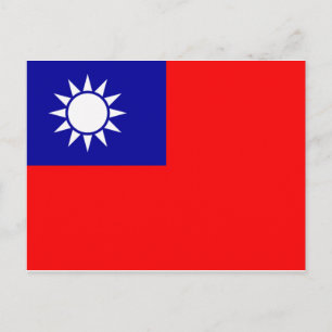 Cartão Postal Bandeira de Taiwan