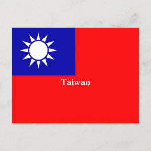 Cartão Postal Bandeira de Taiwan