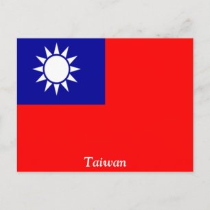 Cartão Postal Bandeira de Taiwan