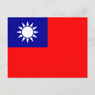 Cartão Postal Bandeira de Taiwan