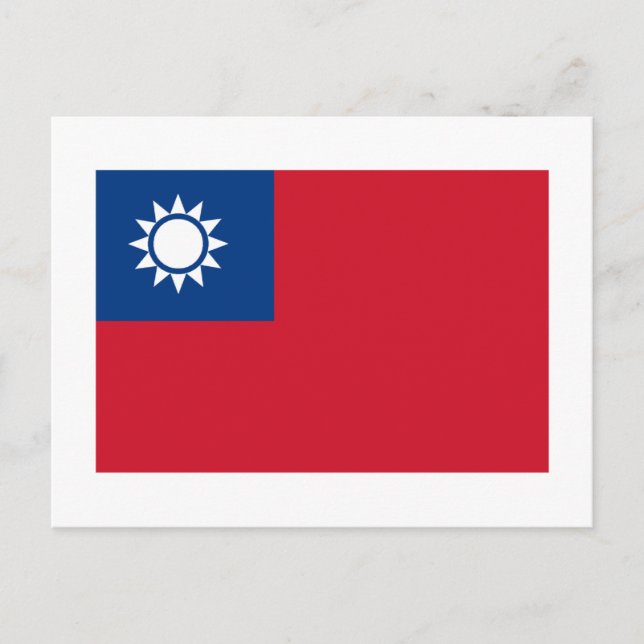 Cartão Postal Bandeira de Taiwan (Frente)