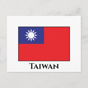 Cartão Postal Bandeira de Taiwan