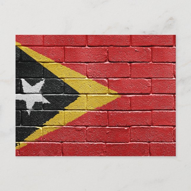 Cartão Postal Bandeira de Timor-Leste (Frente)