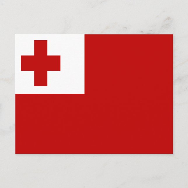 CARTÃO POSTAL BANDEIRA DE TONGA (Frente)