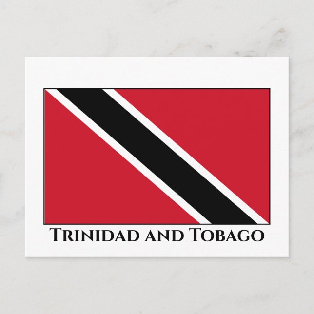 Cartão Postal Bandeira de Trinidad e Tobago (Frente)