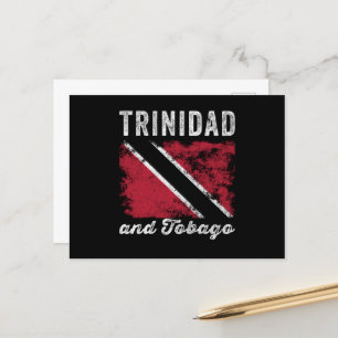 Cartão Postal Bandeira de Trinidad e Tobago desapontada