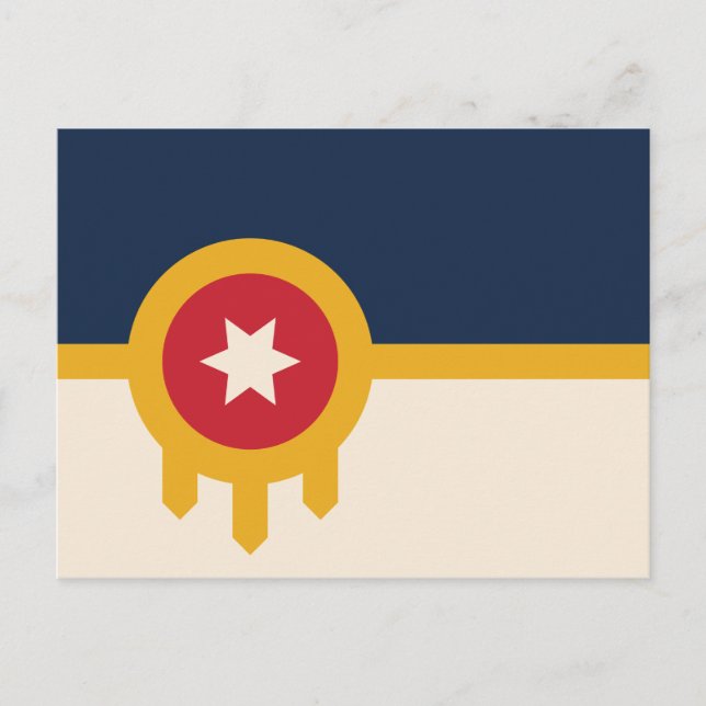 Cartão Postal Bandeira de Tulsa (Oklahoma) (Frente)