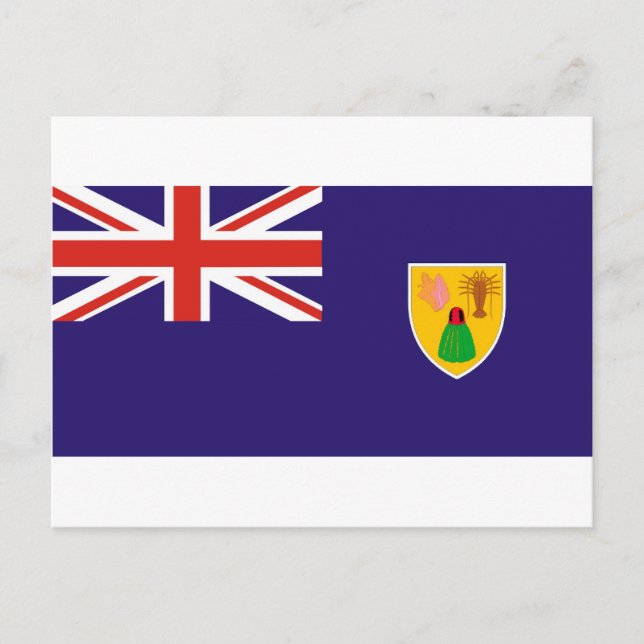 Cartão Postal Bandeira de Turks e Caicos (Frente)