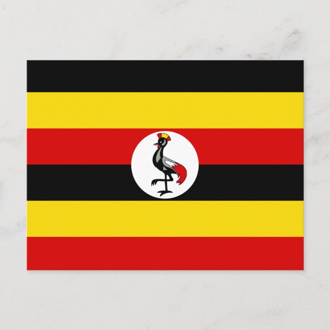 Cartão Postal Bandeira de Uganda (Frente)
