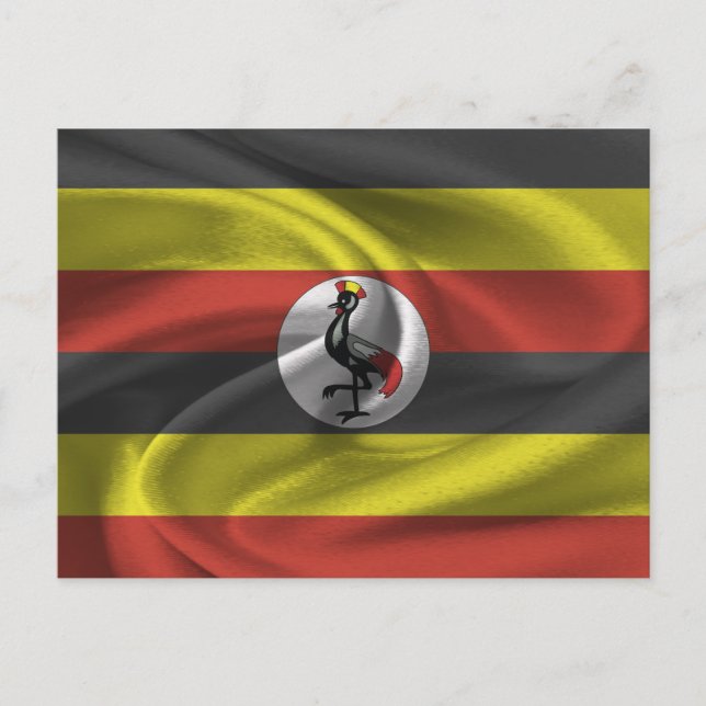 Cartão Postal Bandeira de Uganda (Frente)