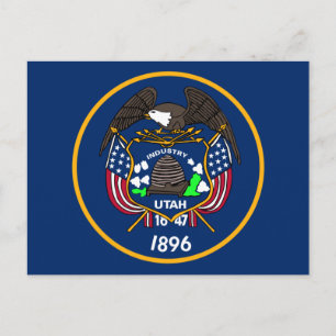 Cartão Postal Bandeira de Utah