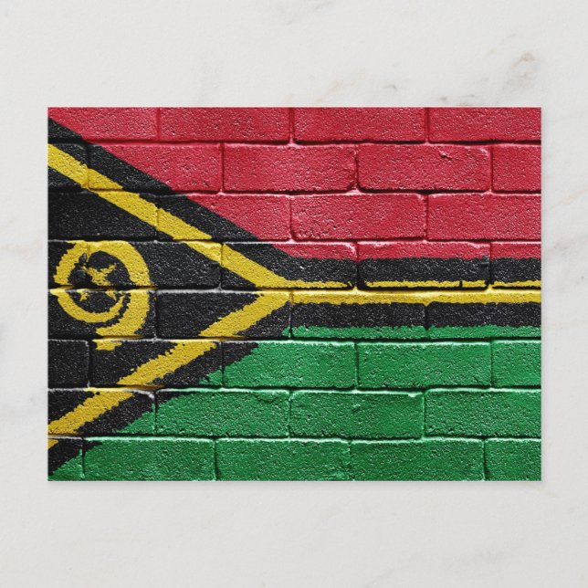 Cartão Postal Bandeira de Vanuatu (Frente)