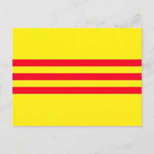 Cartão Postal Bandeira de Vietnam sul