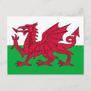 Cartão Postal bandeira de wales