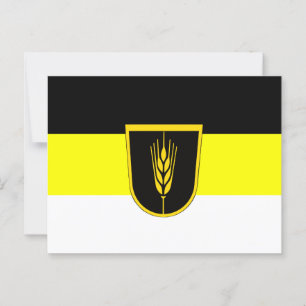 Cartão Postal Bandeira de Wolgadeutsche (versão em preto/amarelo