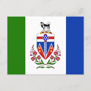 Cartão Postal Bandeira de Yukon, Canadá