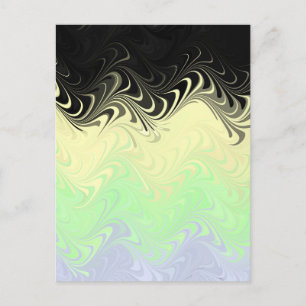 Cartão Postal Bandeira do Abstrato Cassgender Pride Boho Wavy Ma