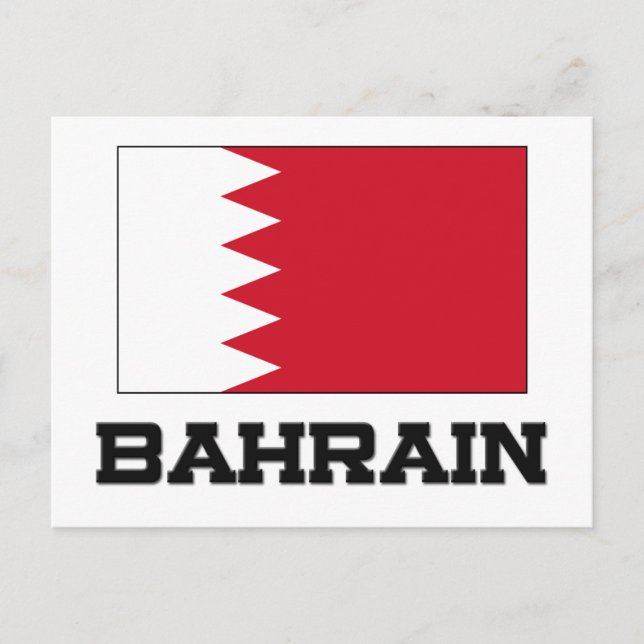 Cartão Postal Bandeira do Bahrein (Frente)