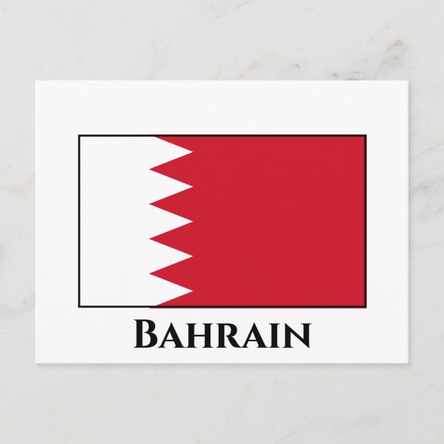 Cartão Postal Bandeira do Bahrein (Frente)