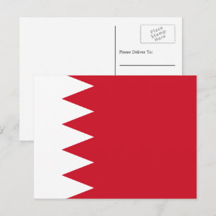 Cartão Postal Bandeira do Bahrein, Bandeira do Bahrein