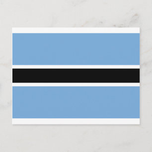 Cartão Postal Bandeira do Botsuana - Folaga ya Botswana