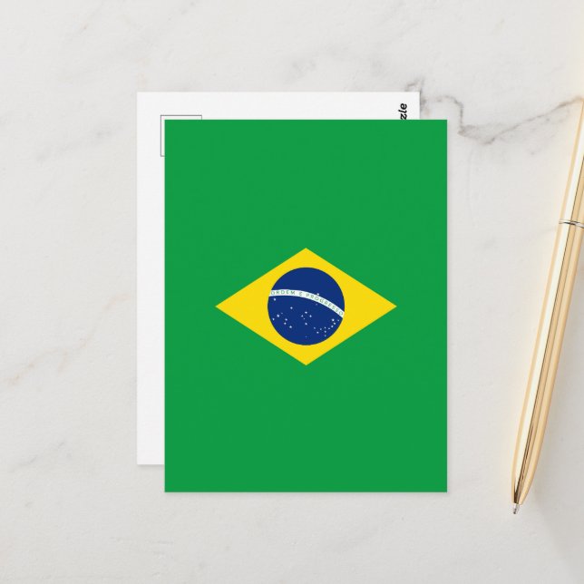 Cartão Postal Bandeira do Brasil (Frente/Verso In Situ)