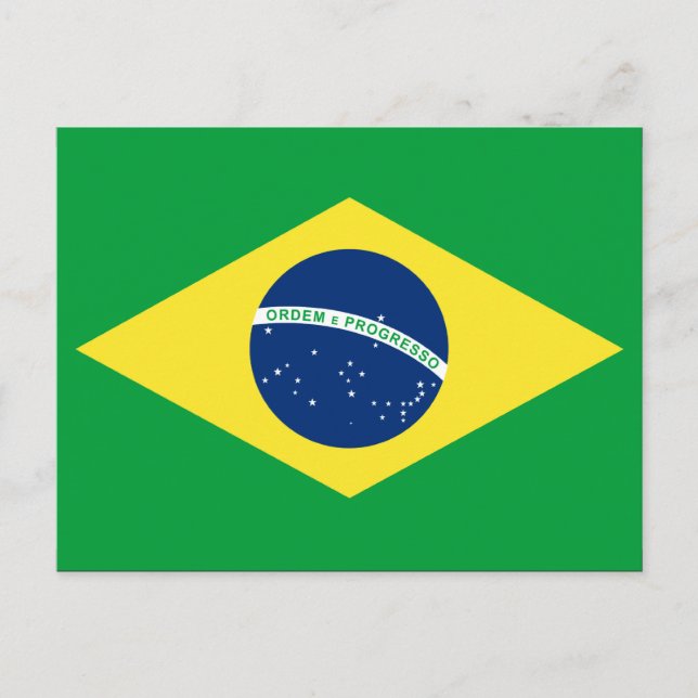 Cartão Postal bandeira do brasil (Frente)