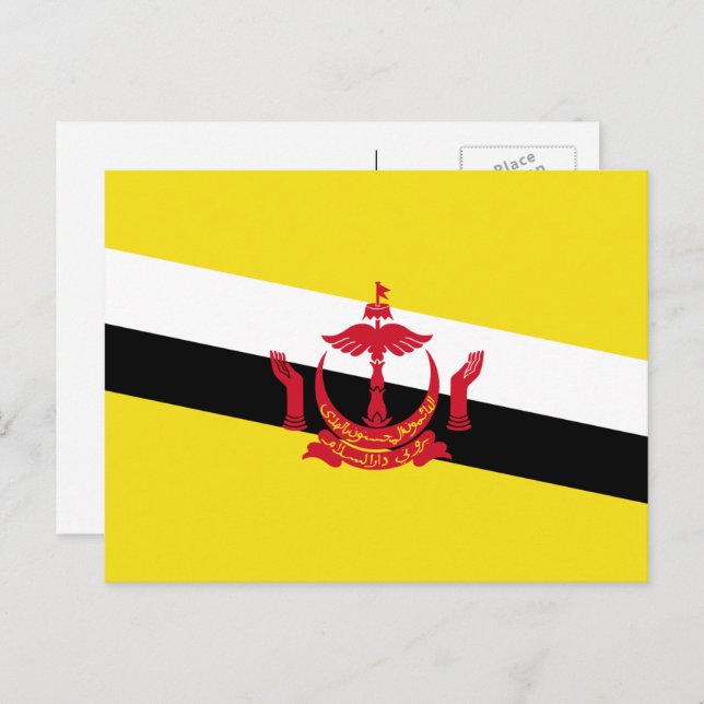 Cartão Postal Bandeira do Brunei (Frente/Verso)