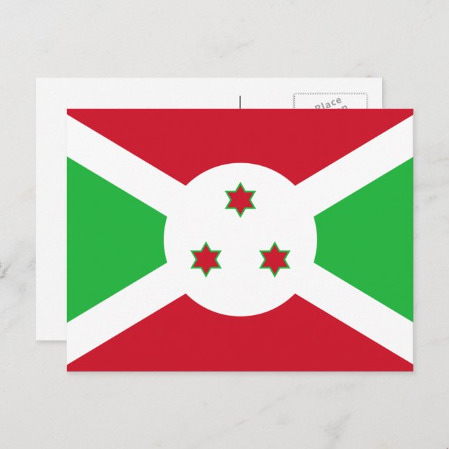 Cartão Postal Bandeira do Burundi, Bandeira do Burundi (Frente/Verso)
