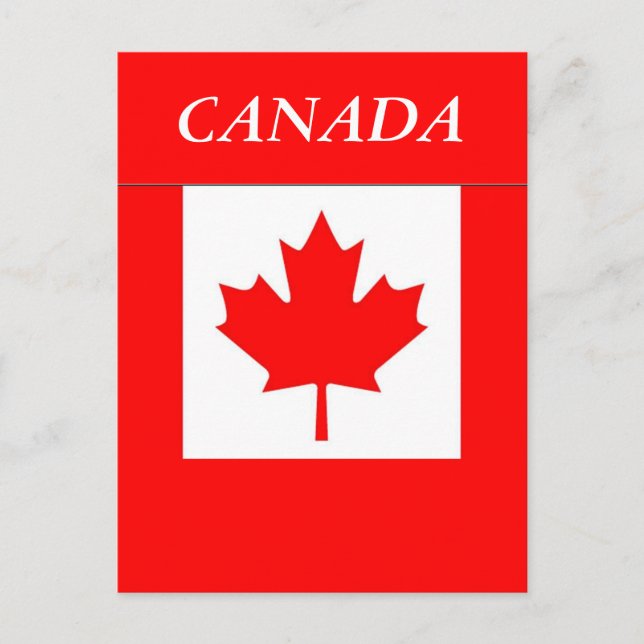 Cartão Postal Bandeira do Canadá (Frente)