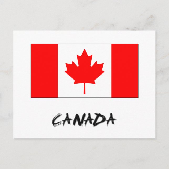 Cartão Postal Bandeira do Canadá (Frente)