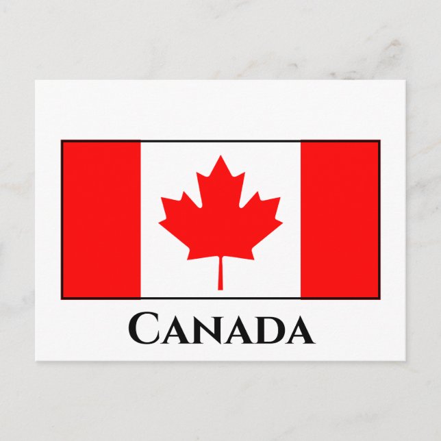 Cartão Postal Bandeira do Canadá (Canadá) (Frente)