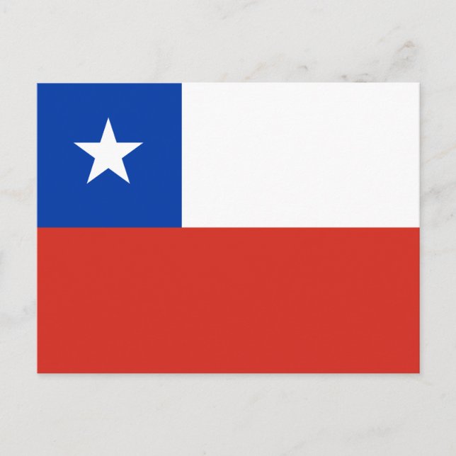 Cartão Postal Bandeira do Chile (Frente)
