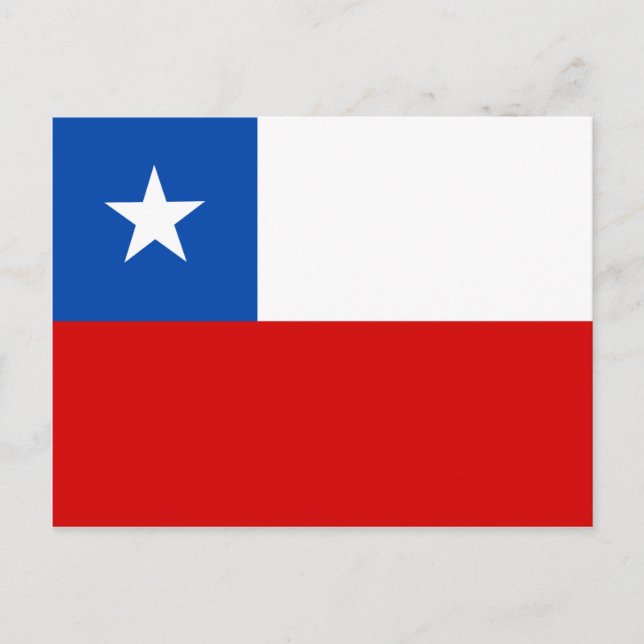 Cartão Postal Bandeira do Chile (Frente)