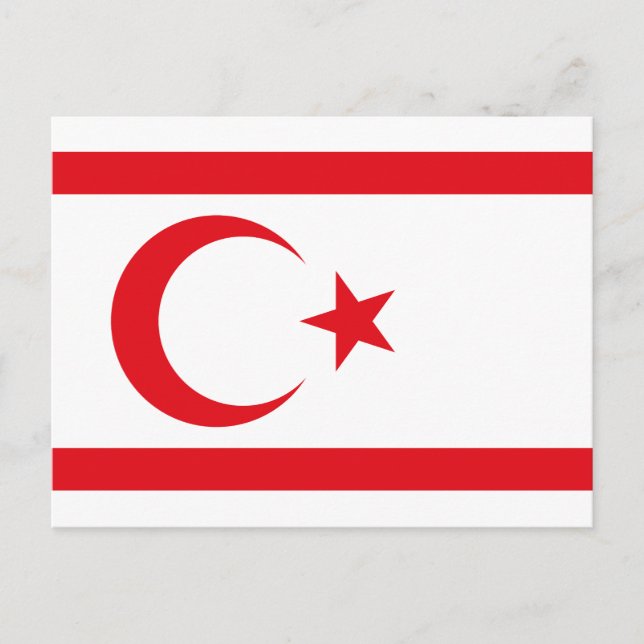 Cartão Postal Bandeira do Chipre do Norte (Frente)