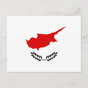 Cartão Postal Bandeira do Chipre monocromático