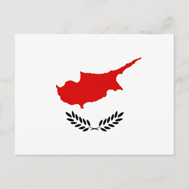 Cartão Postal Bandeira do Chipre monocromático (Frente)